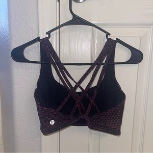 Lululemon sports bras - pink and black size 8